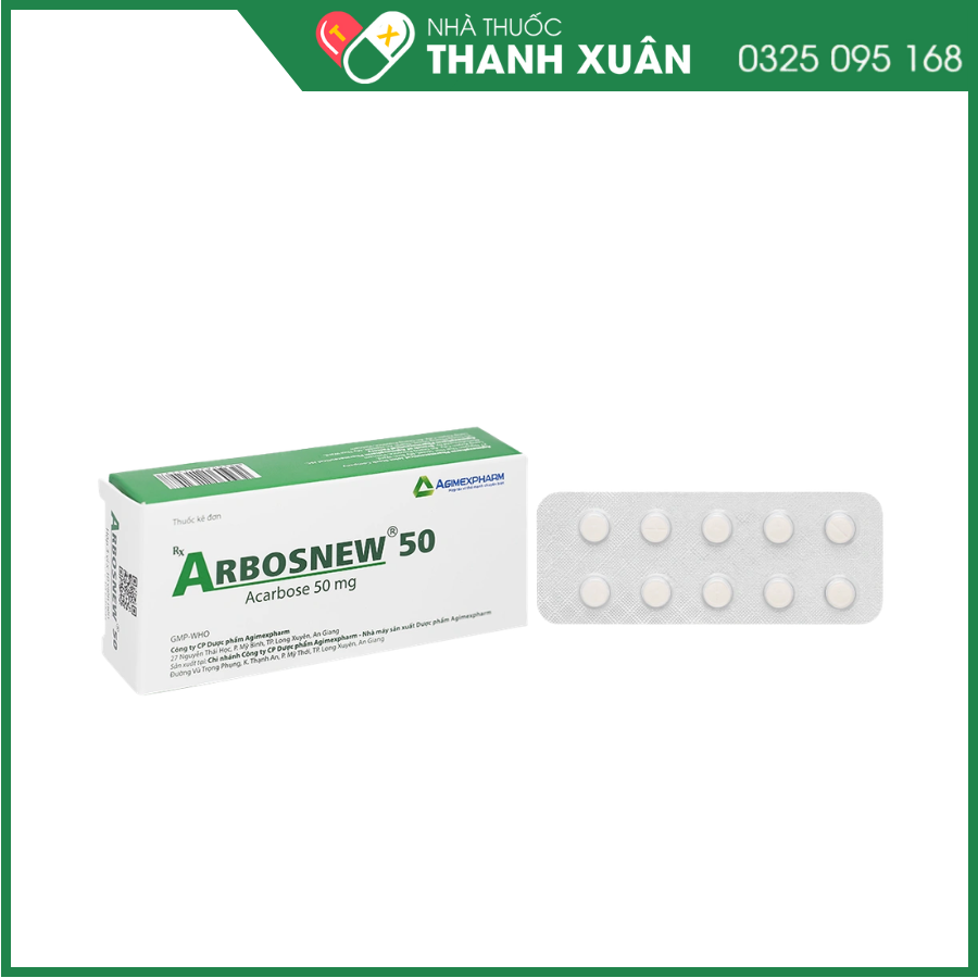 Arbosnew 50 trị đái tháo đường tuýp 2